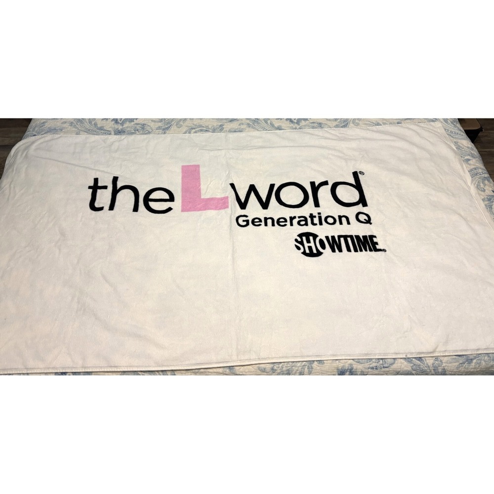 Showtime The L Word Generation Q Promo Bath Towel White 30" x 58" Gay Interest